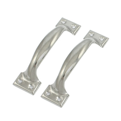 Harfington Uxcell Convenient Stainless Steel Arc Shaped Door Handle Holder 2pcs