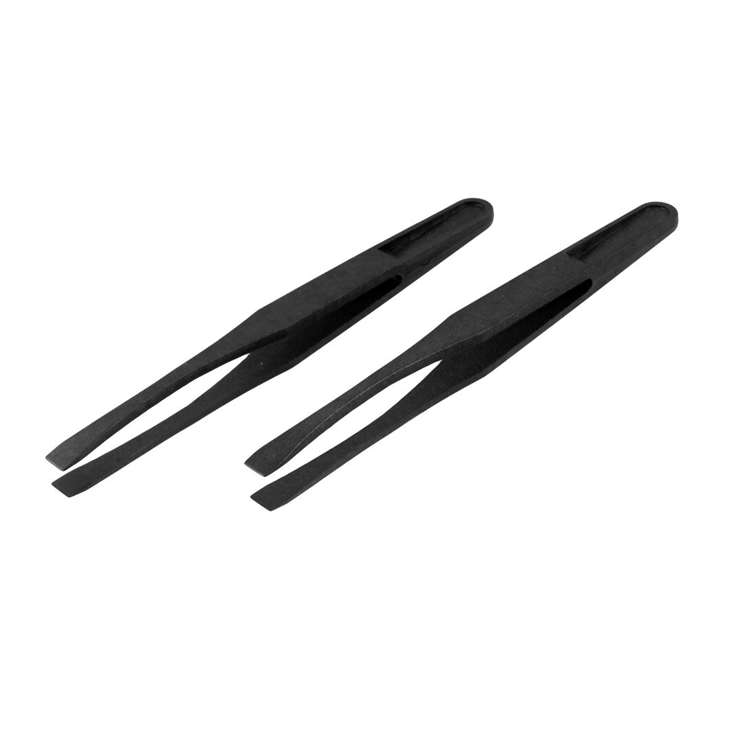 uxcell Uxcell 2 Pcs 93308 Anti Static Tweezers Electronic Repair Tool Black