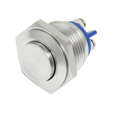 Harfington Uxcell 16mm High Round High Round Momentary Metal Push Button Switch