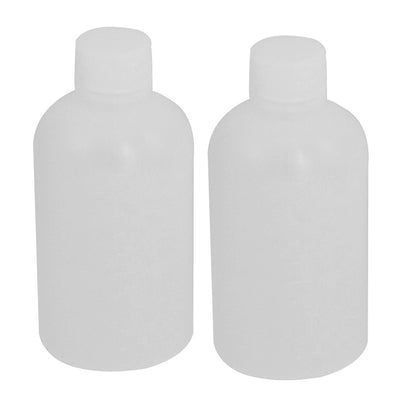 Harfington Uxcell 100ml Clear Plastic Cylinder Shaped Chemical Agent Bottle 2 Pcs