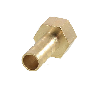 Harfington Uxcell Pneumatic Fitting 1/4BSPT Female Thread Hose Dia Brass Tubing Connector Adapter