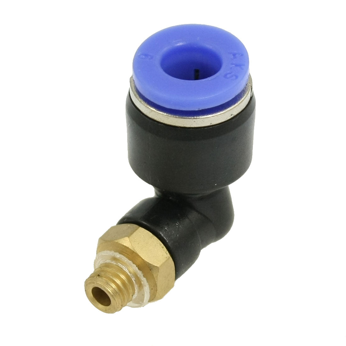 uxcell Uxcell 5mm Male Thread to 6mm Push in Joint Pneumatic Elbow Connector Quick Fitting