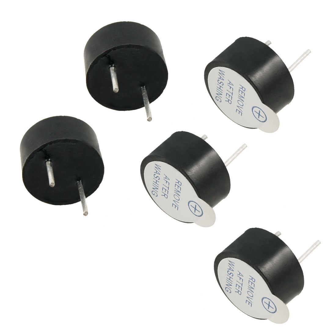 uxcell Uxcell 9mm Dia 5 Pcs DC 5V 2 Terminals Electronic Continuous Sound Buzzer