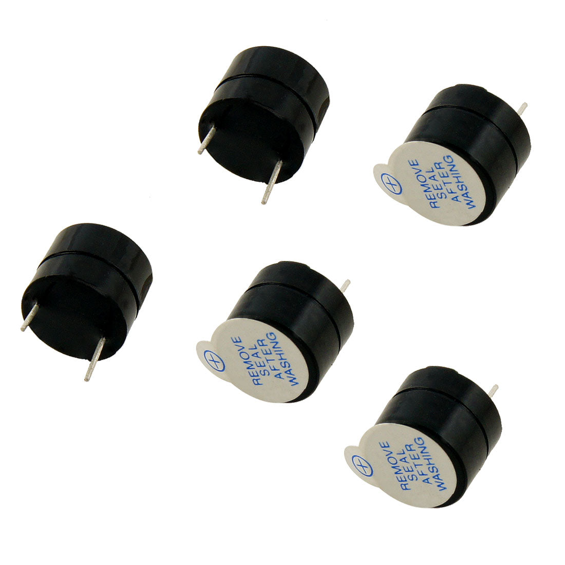 uxcell Uxcell 12mm Dia 5 Pcs DC 5V 2 Terminals Electronic Continuous Sound Buzzer