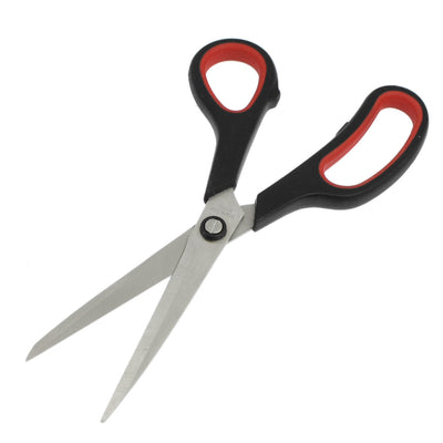 Harfington Uxcell Black Red Plastic Handle Stainless Steel Blade Scissors Shears