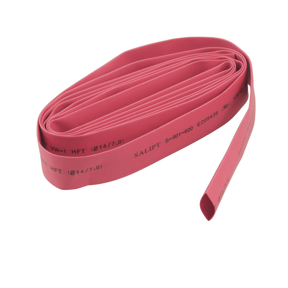uxcell Uxcell 2M 6.5ft 14mm Dia Heat Shrinkable Tube Shrink Tubing Red
