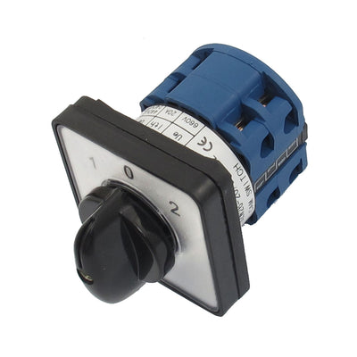 Harfington Uxcell Ith 20A 1-0-2 On-Off-On Position 8 Terminals Rotary Cam Combination Switch