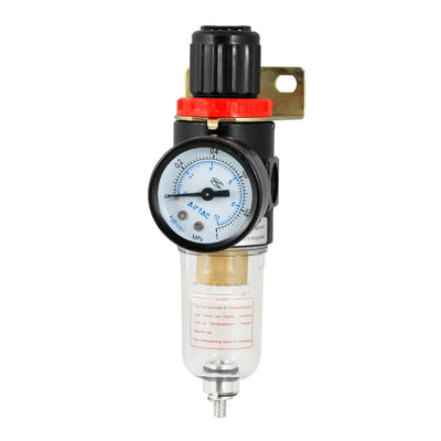 Harfington Uxcell Black 15cm High AFR-2000 Pneumatic Air Source Treatment Pressure Regulator 1/4" PT