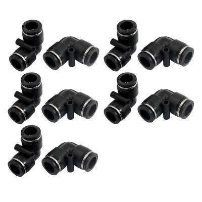 Harfington Uxcell 10 Pcs Air Pneumatic 12mm to 12mm L Shaped Push in Elbow Connector Fittings