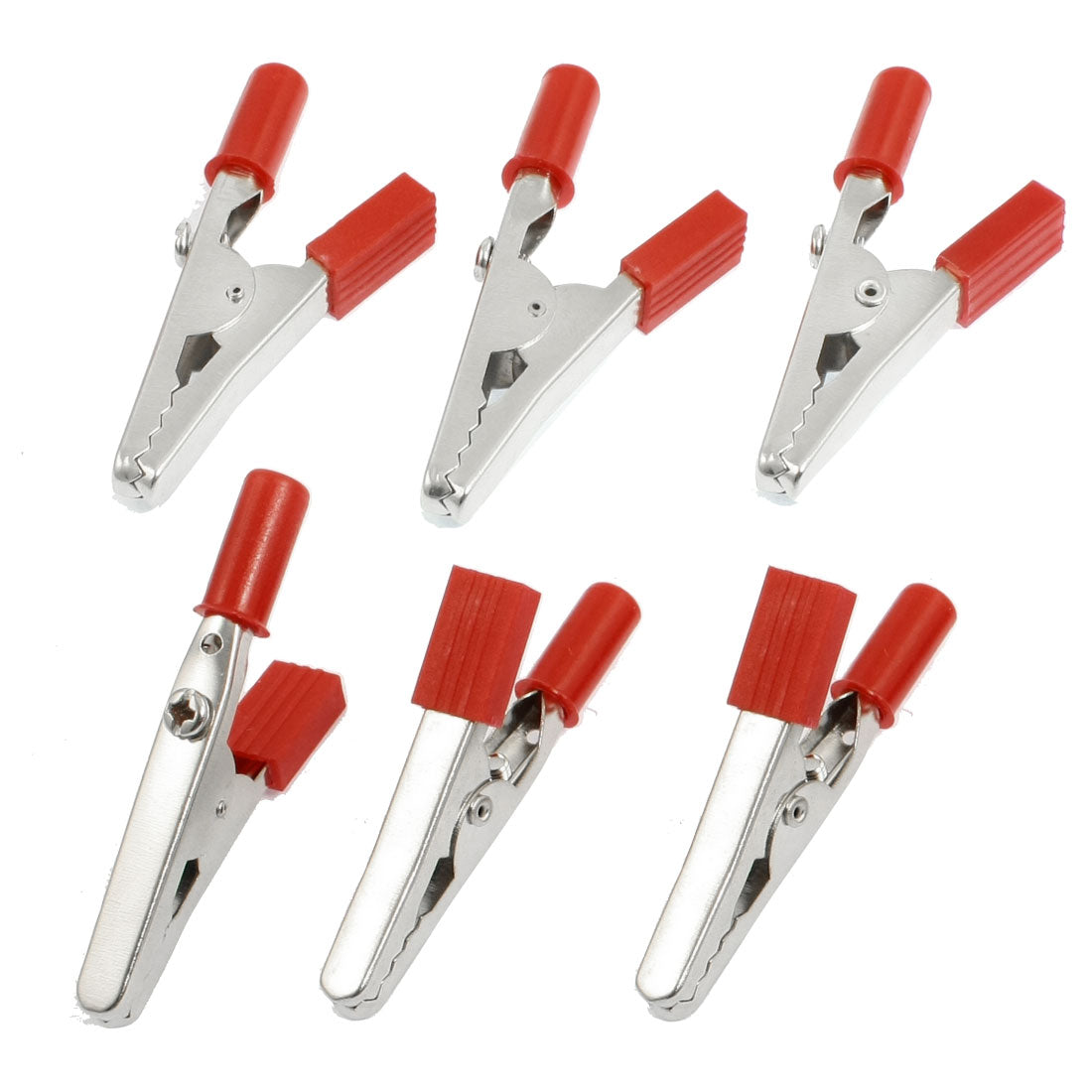 uxcell Uxcell 6 Pcs Red Plastic Coated Insulated Alligator Clips 2.2" for Charge Cable