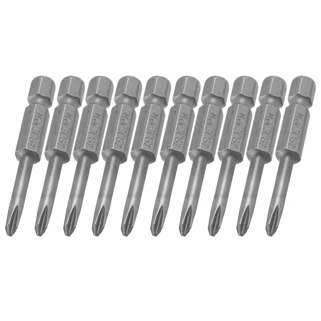 uxcell Uxcell Magnetic PH1 Phillips 50mm Long 3.5mm Cross Head Power Diver Bits 10 Pcs