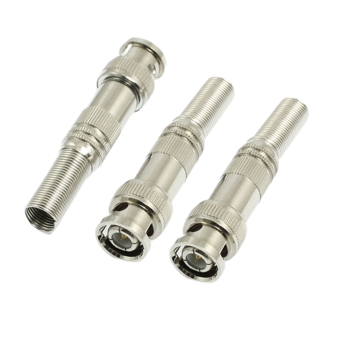 uxcell Uxcell 3 Pcs Solder Coaxial BNC Male Connector for CCTV Security Camera