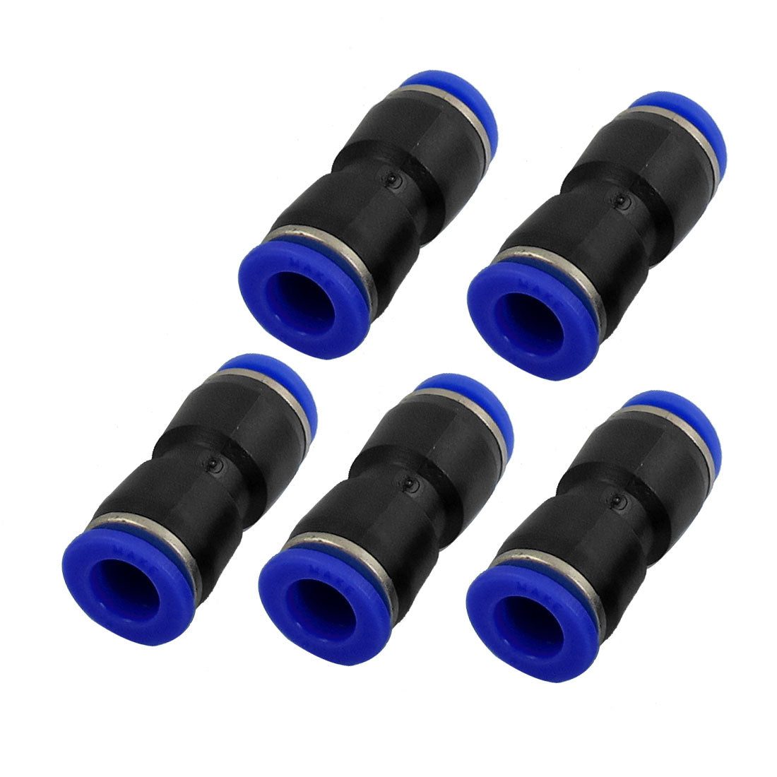 uxcell Uxcell 5 Pcs Air Pneumatic 8mm to 8mm Straight Push in Connectors Quick Fittings