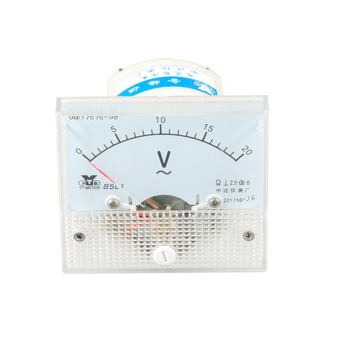 uxcell Uxcell 85L1 AC 0-20V Rectangle Analog Panel Volt Meter Voltmeter Gauge