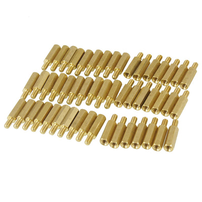 Harfington Uxcell 25mm Body Length 20 Pcs Screw PCB Stand-off Spacer Hex M3 Male x M3 Female
