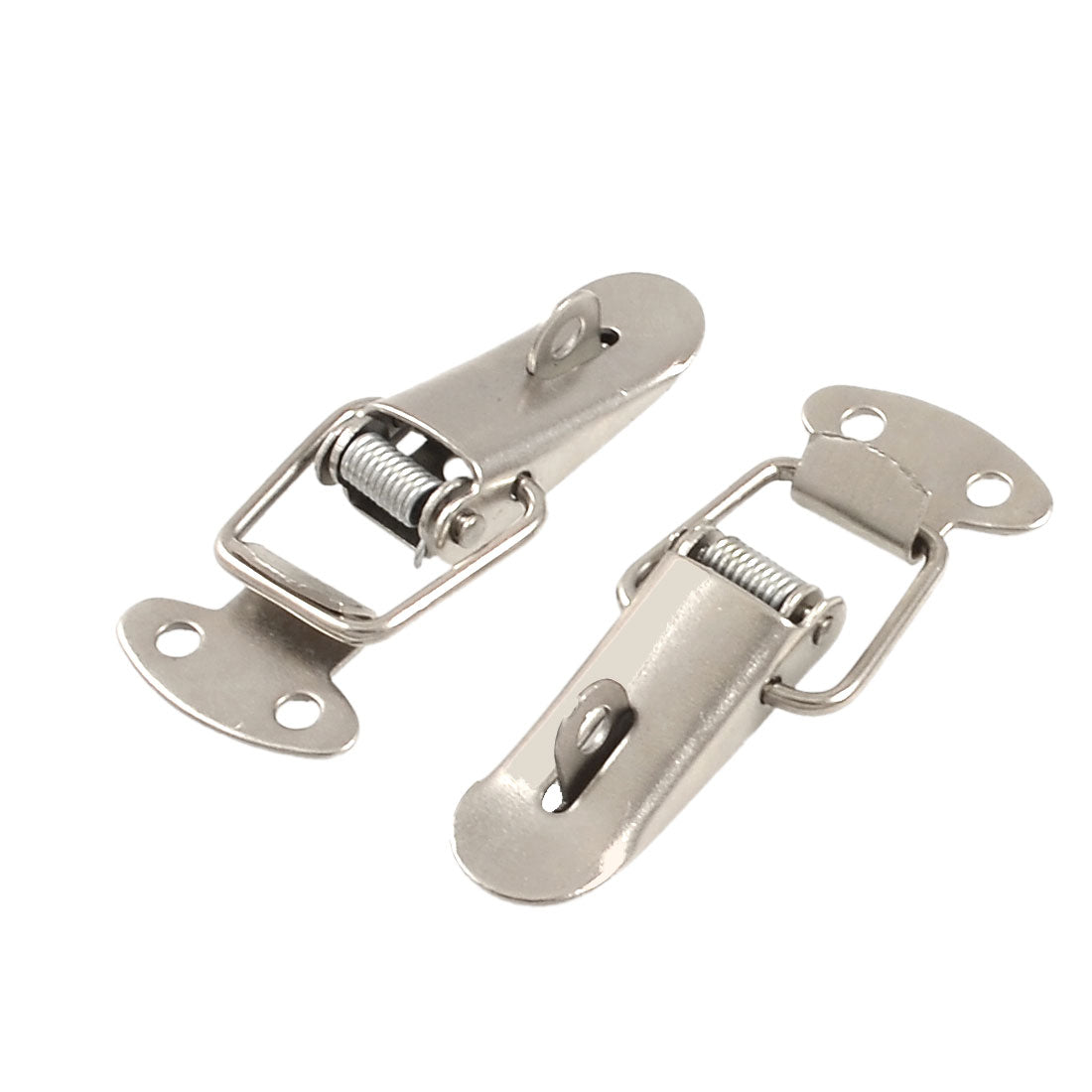 uxcell Uxcell Toolbox Locked Style 2.4" Long Pull Down Loop Draw Latch Silver Tone 2 Pcs
