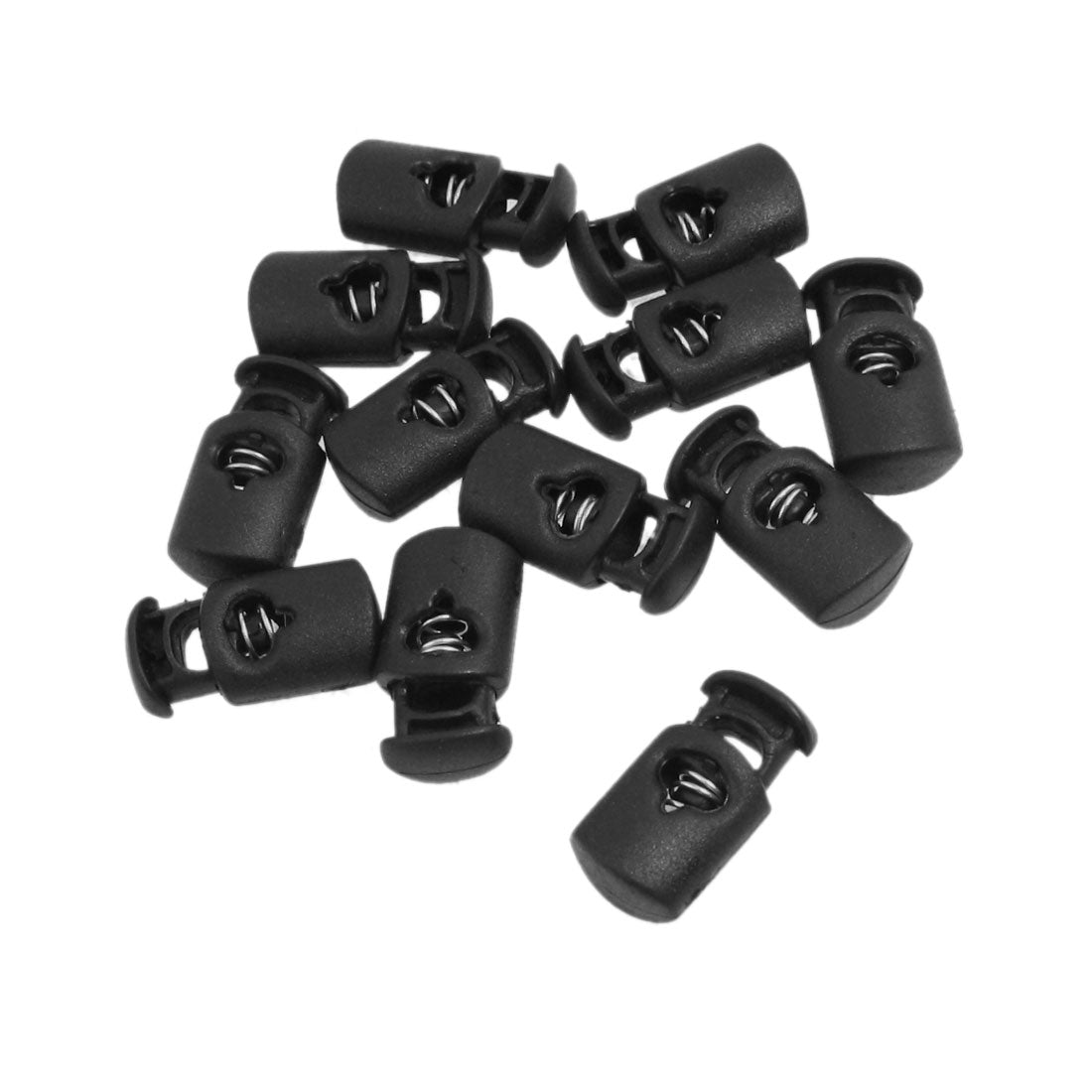 uxcell Uxcell 4mm Diameter Plastic Toggle Spring Stop String Cord Locks 12 Pcs