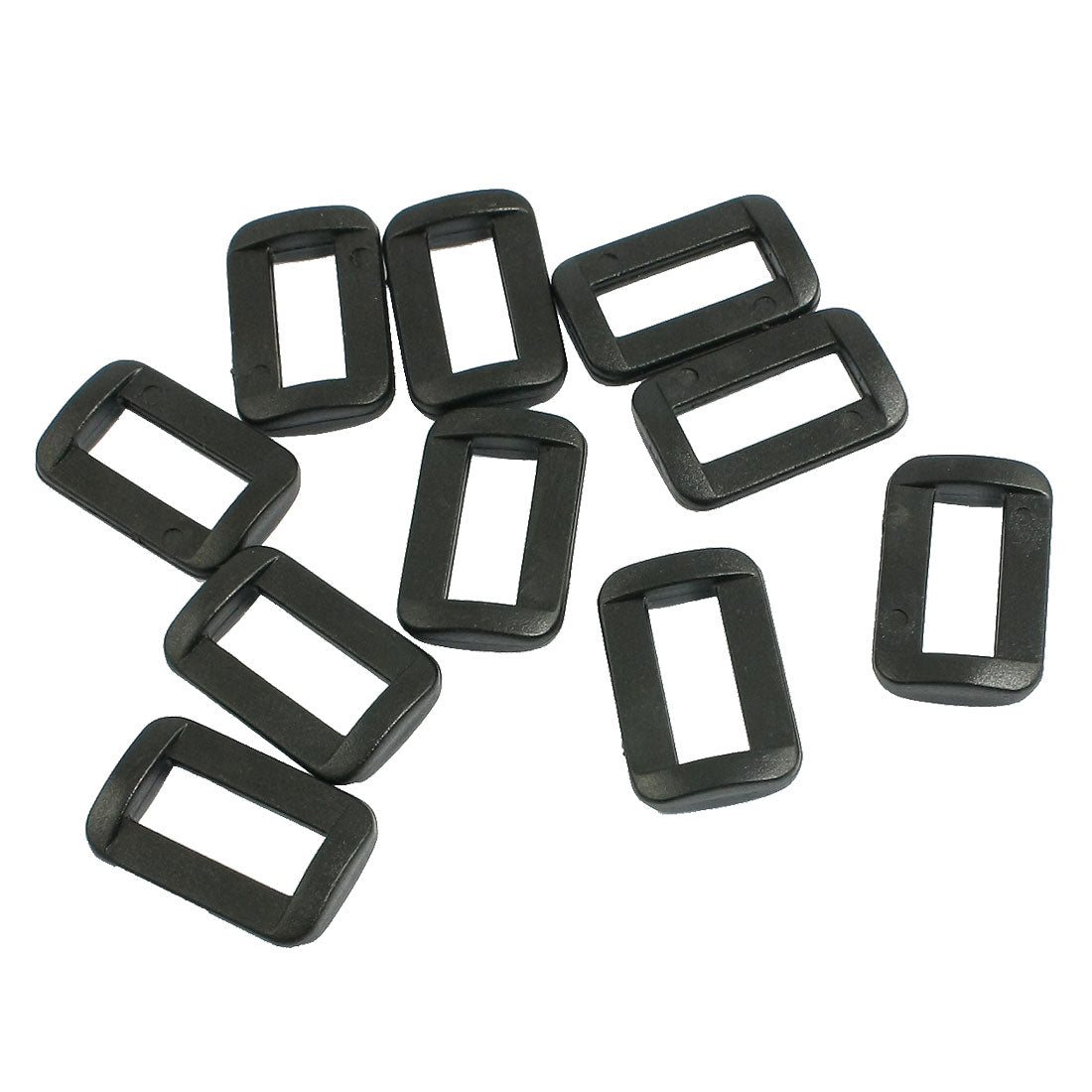 uxcell Uxcell 10 Pcs Black Hard Plastic 5/8" Strapping Slide Rectangle Buckle