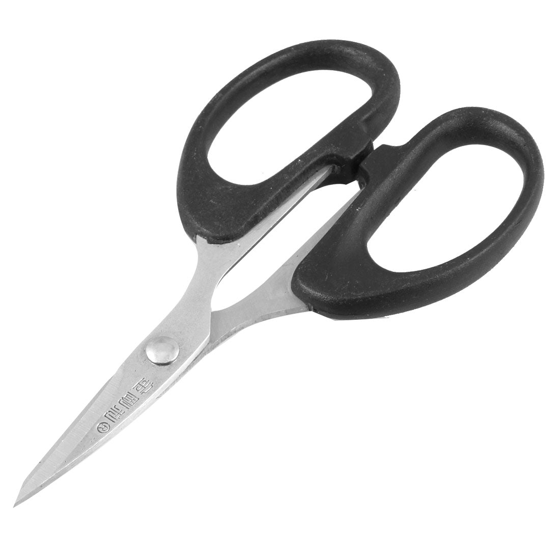 uxcell Uxcell Portable  Black Plastic Handle Stainless Steel Blade Scissors