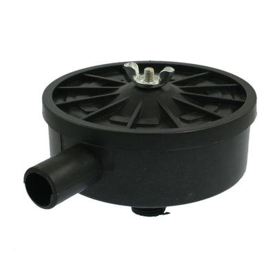 Harfington Uxcell 1/2" PT Male Thread Black Plastic 10cm Dia Filter Silencer for Air Compressor