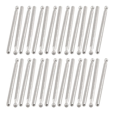 Harfington Uxcell 30 Pcs 3mm Shank 3mm Dia Round Ball Point Grinding Diamond Mounted Bits w Case