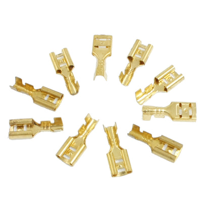 Harfington Uxcell Boat Speaker 6.5mm Female Spade Terminal Wire Connector 10 Pcs