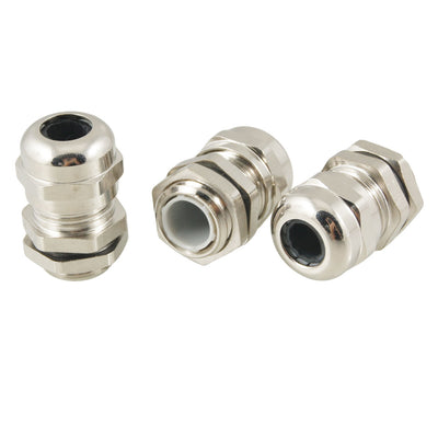 Harfington Uxcell Stainless Steel M12 3.0-6.5mmm Waterproof Connector Cable Gland 3 Pcs