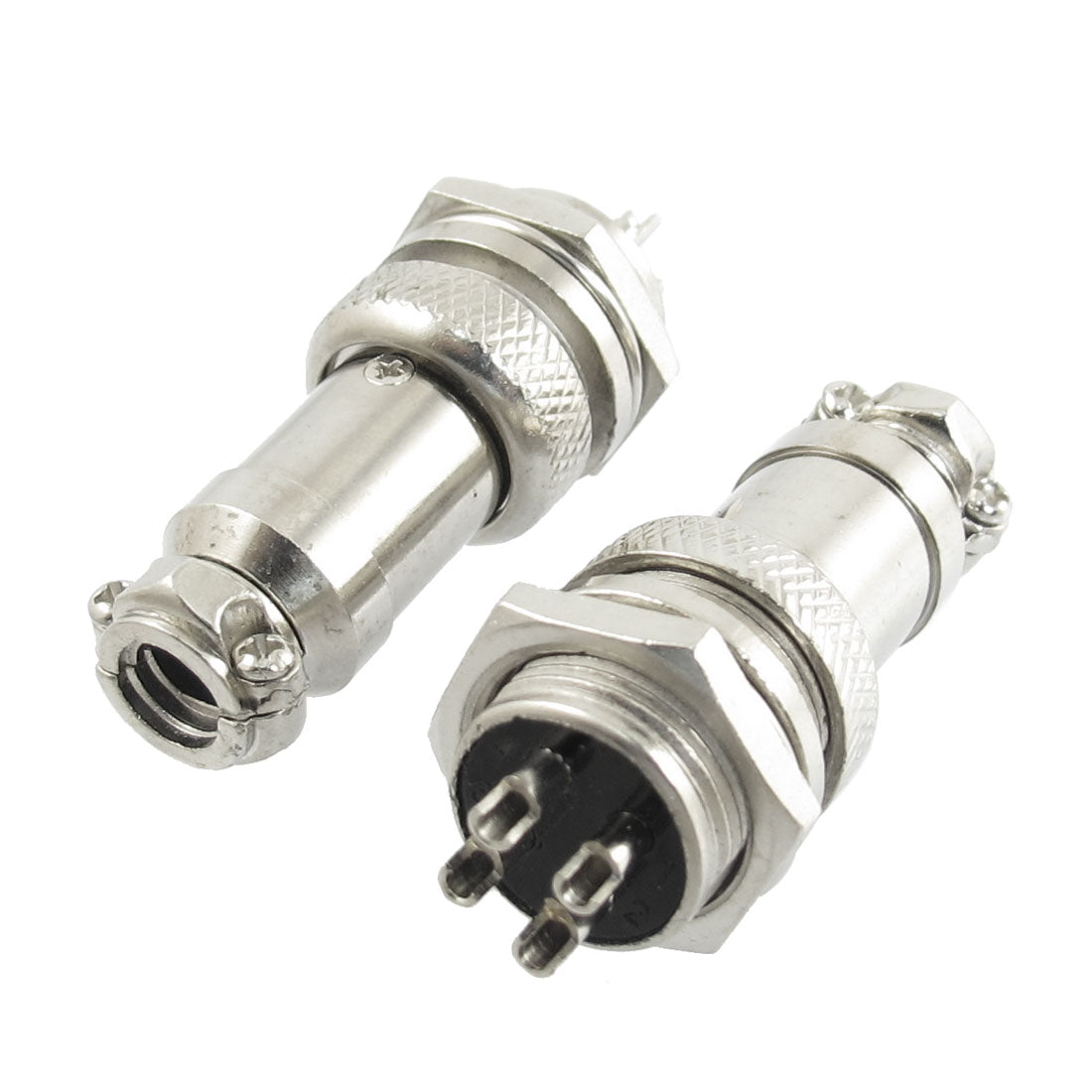 uxcell Uxcell AC 200V 5A 16mm Thread Dia 4-Pole 4 Pole Screw Aviation Connector 2Pcs
