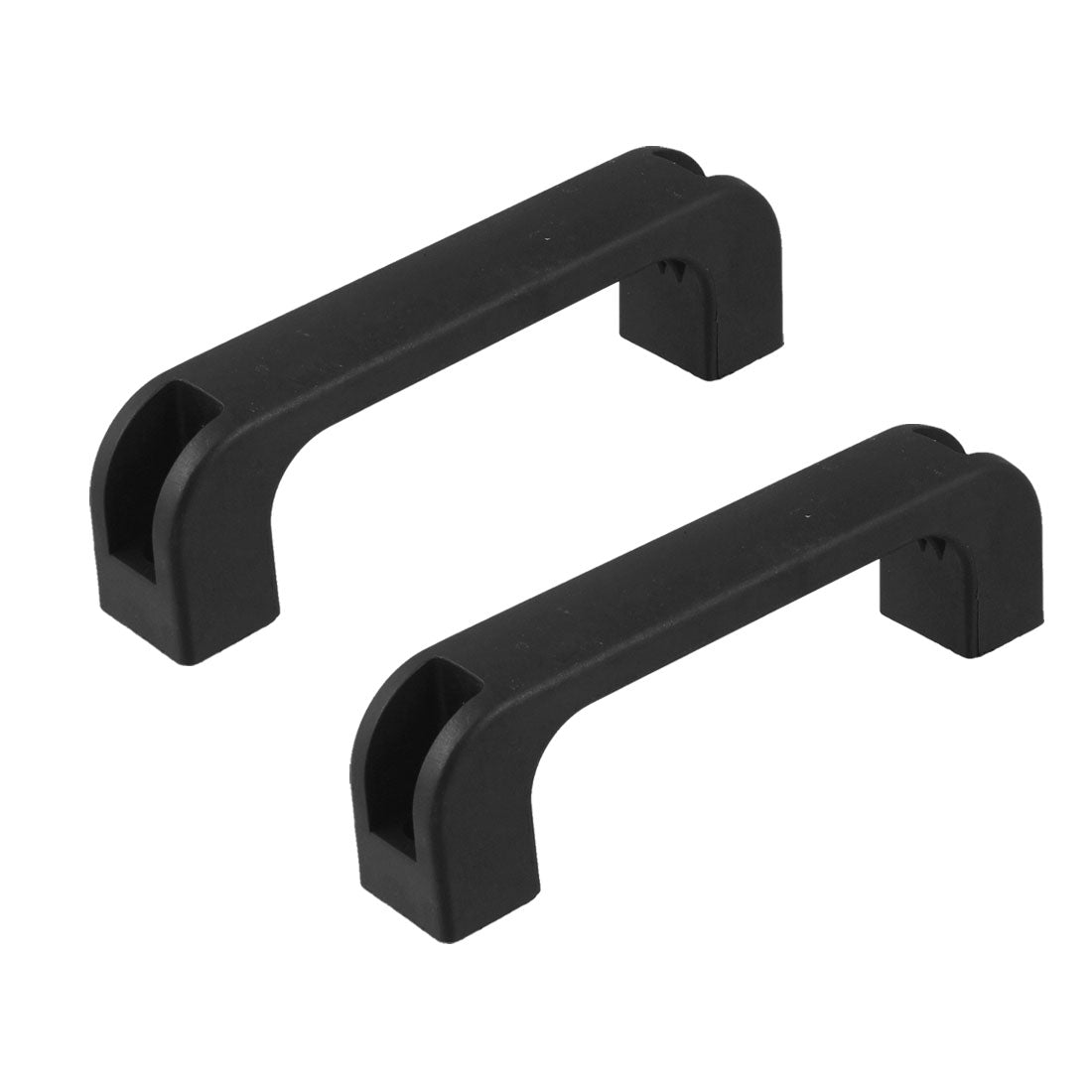 uxcell Uxcell 2 Pcs Cabinet Drawer D Shape Plastic Pull Handle Knob Black 6"