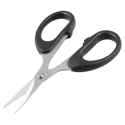 Harfington Uxcell 12CM Long  Office Black Plastic Handle Stainless Steel Blade Scissors