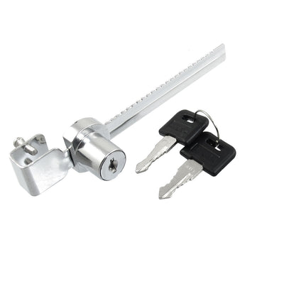 Harfington Uxcell Hardware 5.4" Length Metal Showcase Sliding Glass Lock w Two Metal Keys
