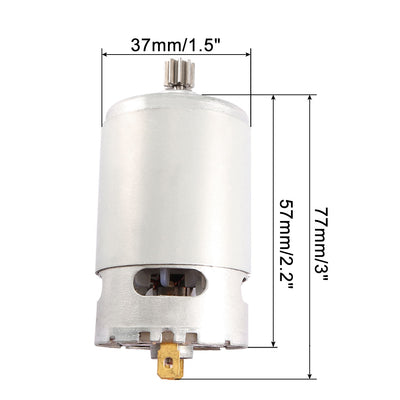 Harfington Uxcell DC 18V 32000RPM 9 Teeth Shank Gear Motor Replacement for Rechargeable Electric Drill