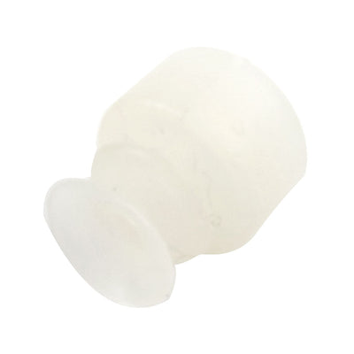 Harfington Uxcell Clear White Soft Silicone Miniature Vacuum Suction Cup 15mm x 17mm