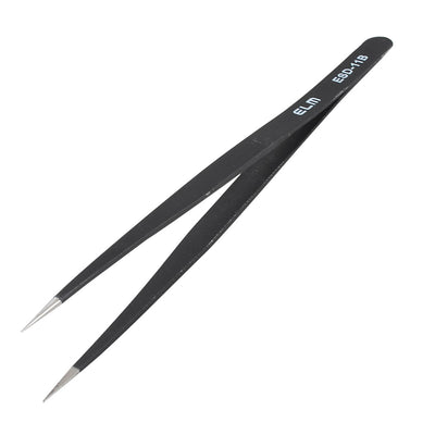 Harfington Uxcell Factory Anti-static Pointy Fine Tip Stainless Steel Straight Tweezers 140mm Long