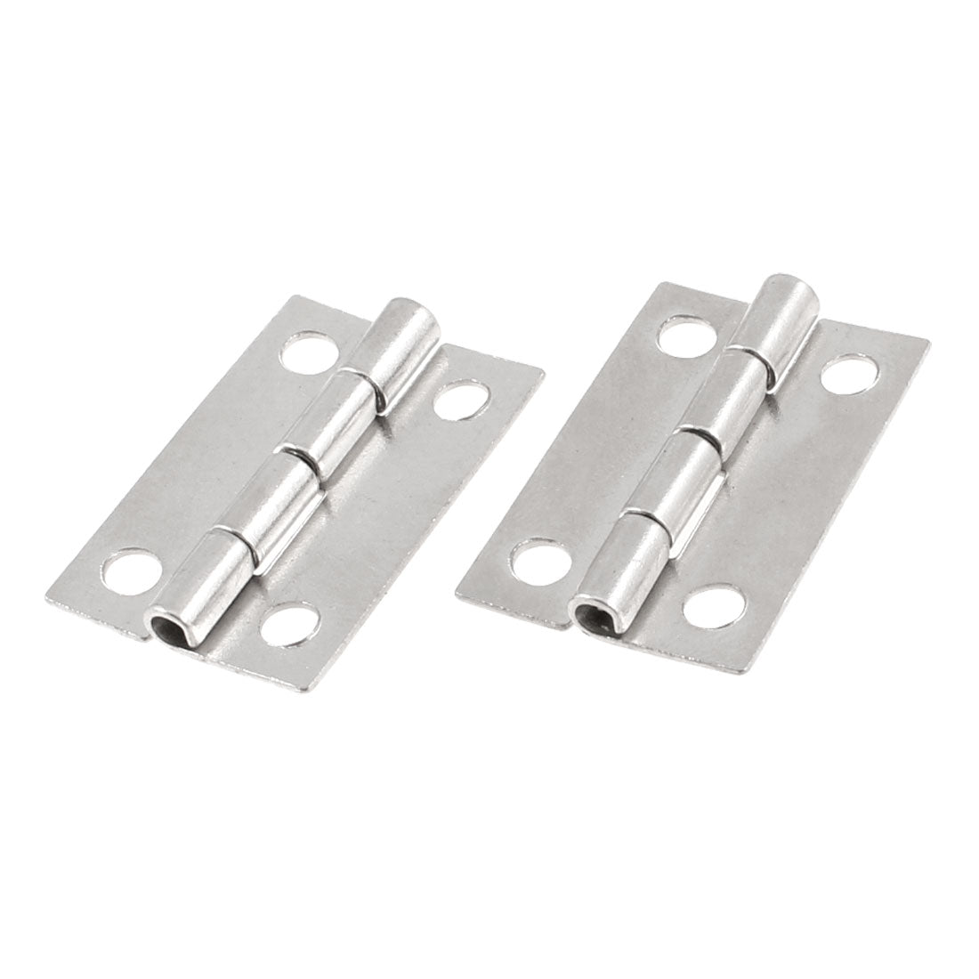 uxcell Uxcell 2 Pcs Screws Mounted Silver Tone Stainless Steel Cabinet Hinges 1"