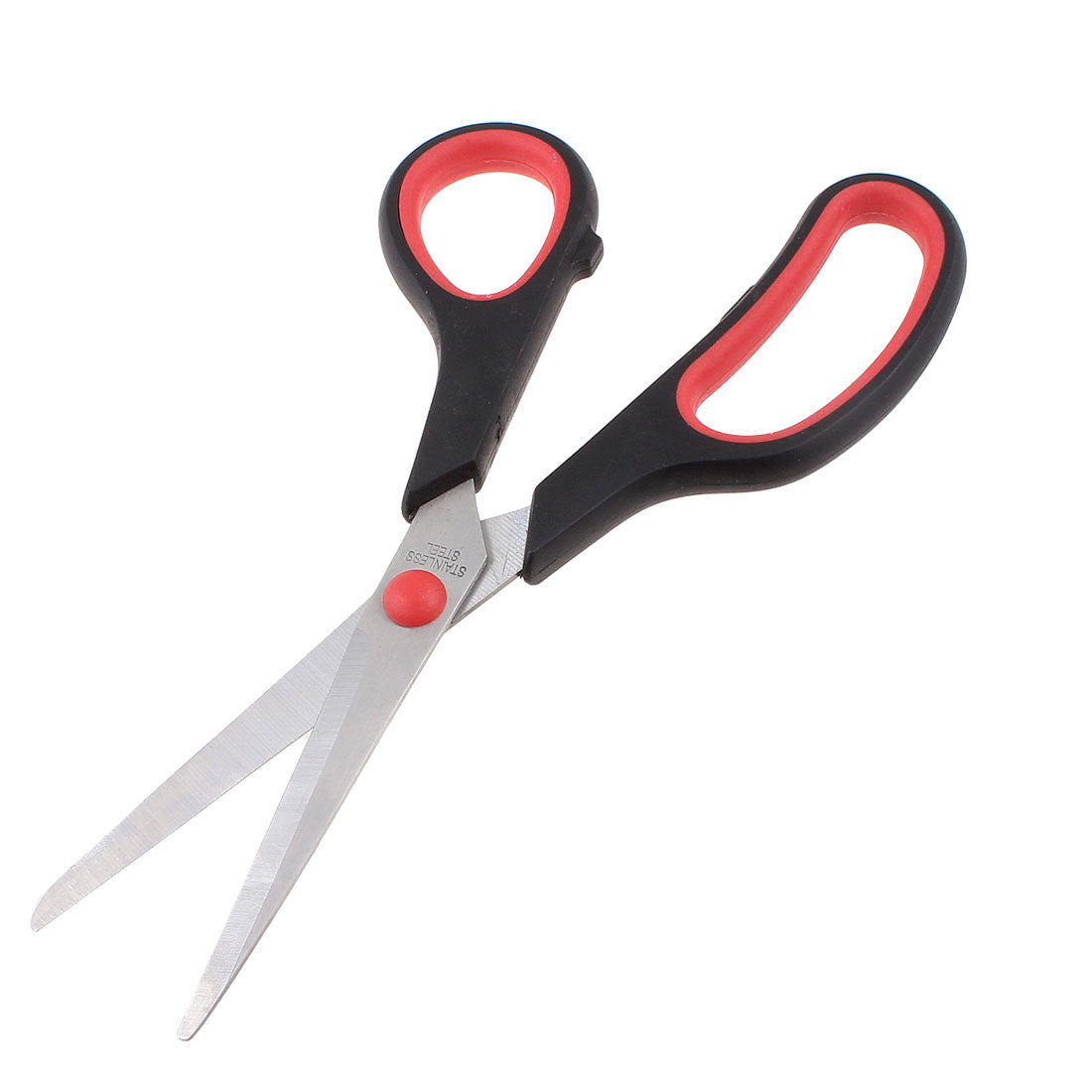 uxcell Uxcell 4.1" Blade Length Home Office Red Black Plastic Handle Stainless Steel Scissors