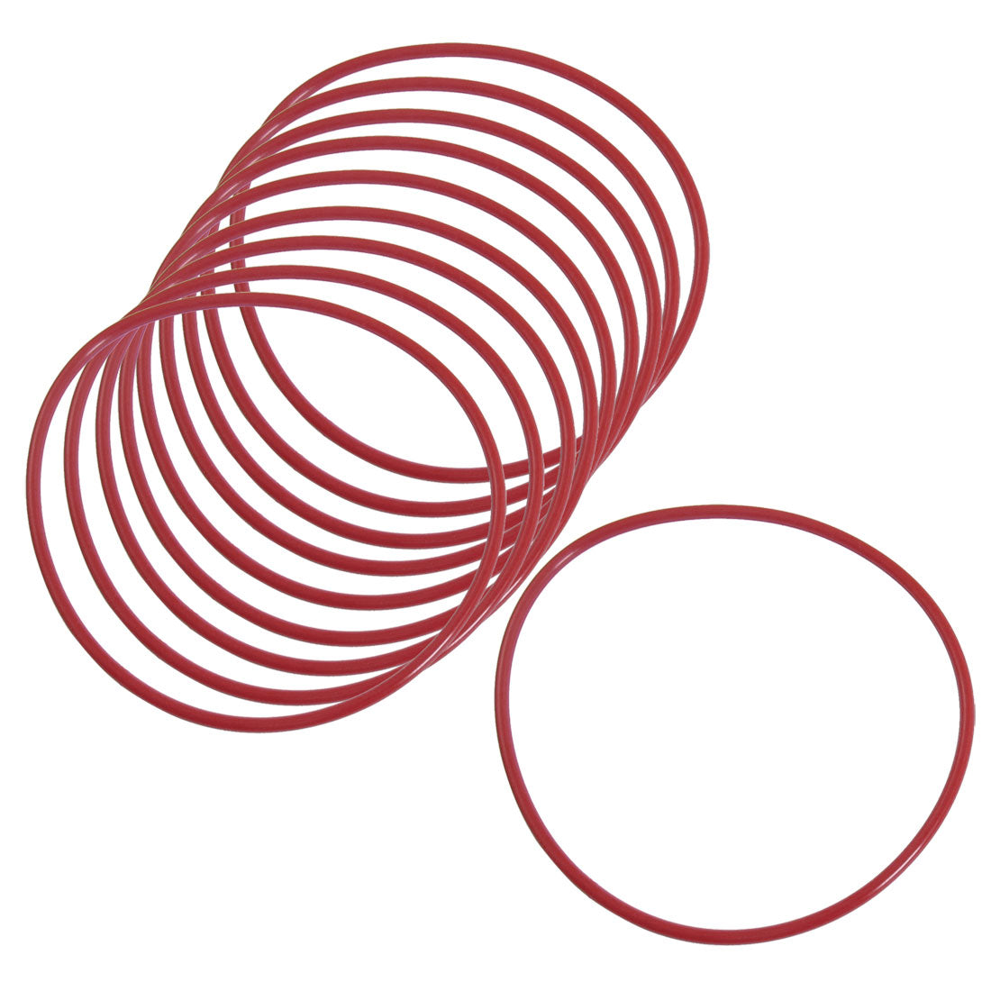 uxcell Uxcell 10 Pieces 80mm x 2.5mm Rubber O-ring Oil Seal Sealing Ring Gaskets Red