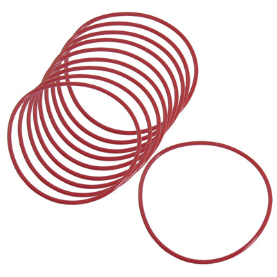 Harfington Uxcell 10 Pieces 80mm x 2.5mm Rubber O-ring Oil Seal Sealing Ring Gaskets Red