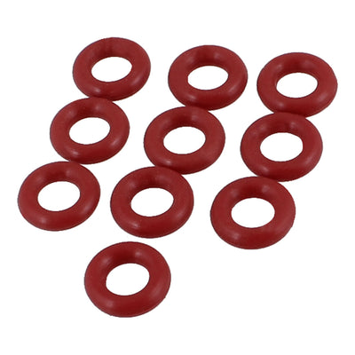 Harfington Uxcell 10 Pcs 8mm x 2mm Rubber O-ring Oil Seal Sealing Ring Gaskets Red