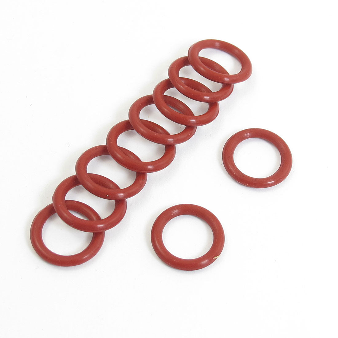 uxcell Uxcell 10 Pcs Red Rubber 16mm x 2.5mm Oil Seal O Rings Gaskets Washers