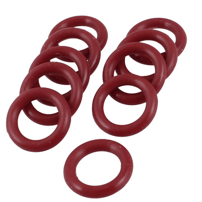 Harfington Uxcell 10 Pcs 14mm x 2.5mm Rubber O-ring Oil Seal Sealing Ring Gaskets Red