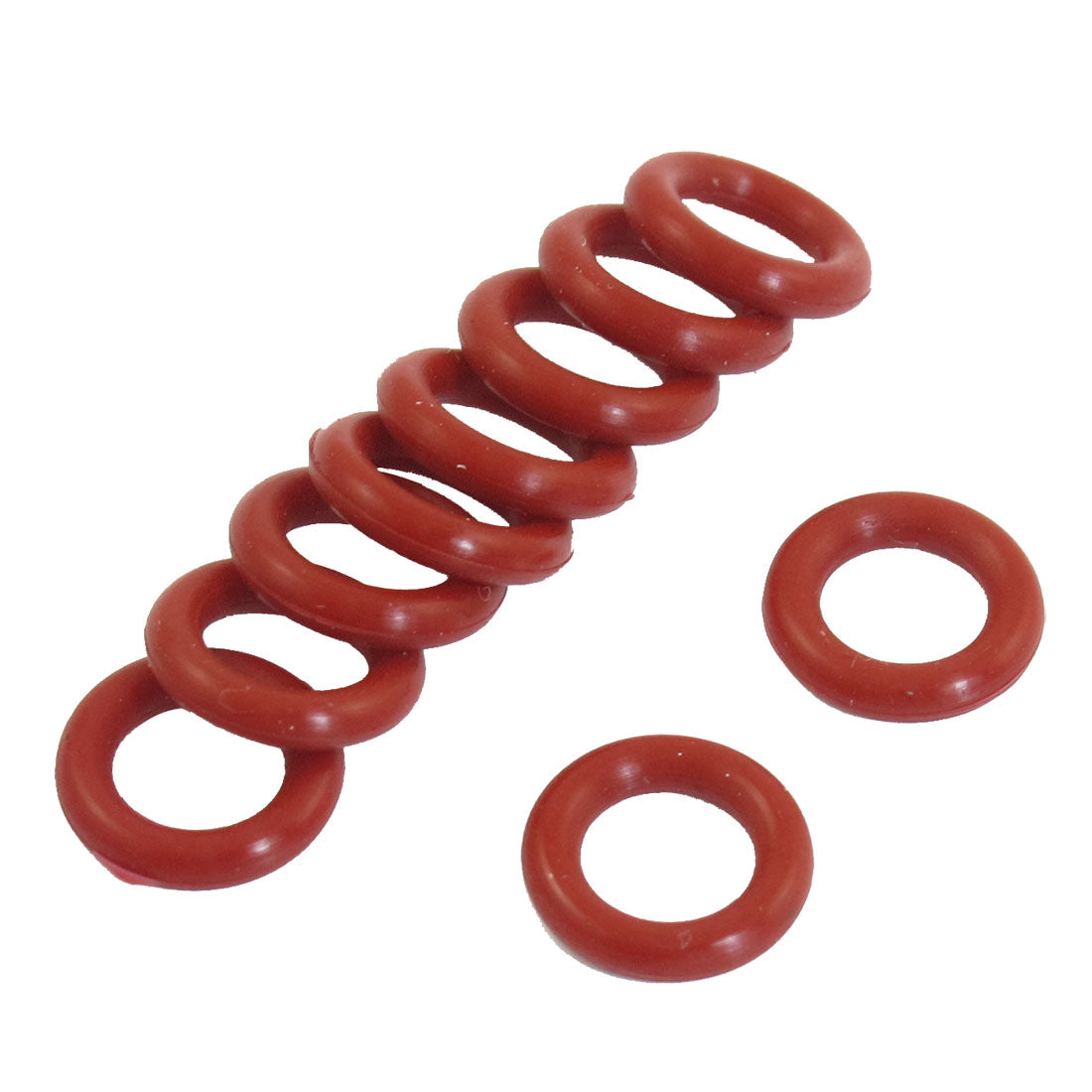 uxcell Uxcell 12mm External Dia. 2.5mm Thickness Oil Seal O Rings Gaskets Red 10pcs