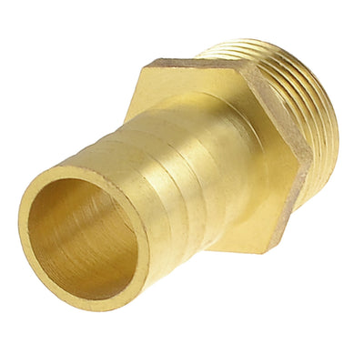 Harfington Uxcell Brass 20mm Hose Barb to 3/4" PT Male Thread Pneumatic Coupler Connector