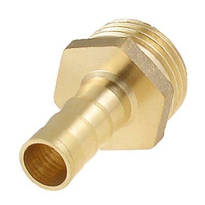Harfington Brass 10mm Hose Barb to 1/2" PT Male Thread Pneumatic Coupling Connector