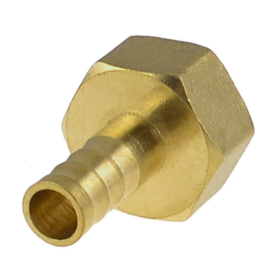 Harfington Uxcell Brass 10mm Hose Barb to 1/2" NPT Female Thread Pneumatic Fitting Connector