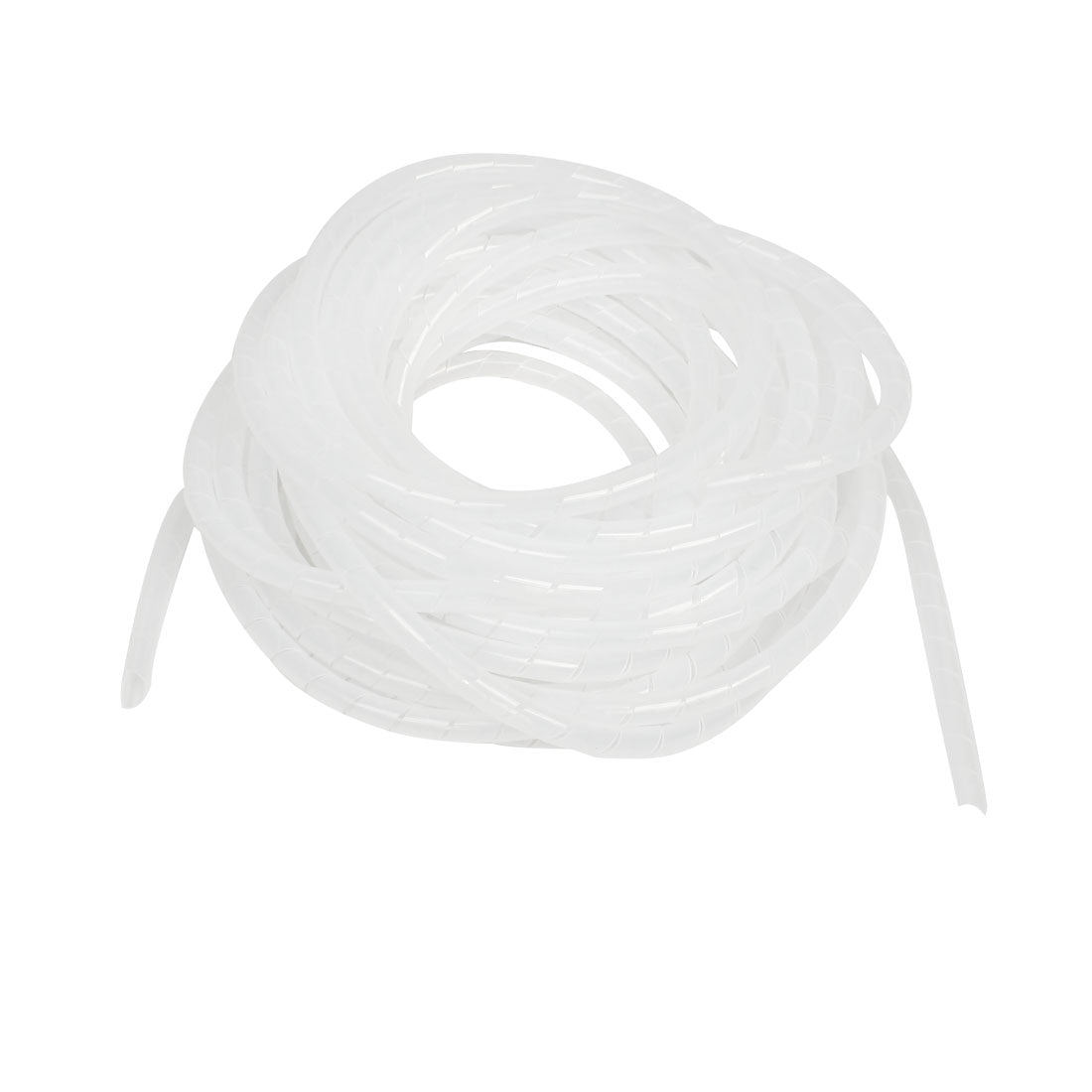 uxcell Uxcell 8mm Dia PE Spiral Wrapping Wire Computer Manager Cable Clear White 33Ft