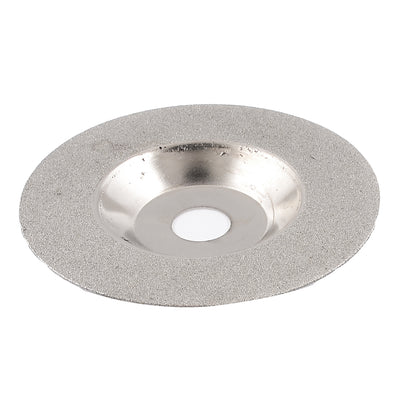 Harfington Uxcell 10cm Diameter 160 Grit Diamond Coated Glass Grinding Wheel Disc Silver Tone