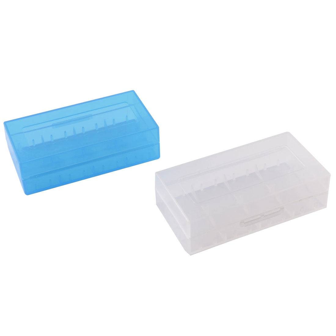 uxcell Uxcell 2 Pcs Plastic Light Blue White 18650 Battery Protective Case Holder