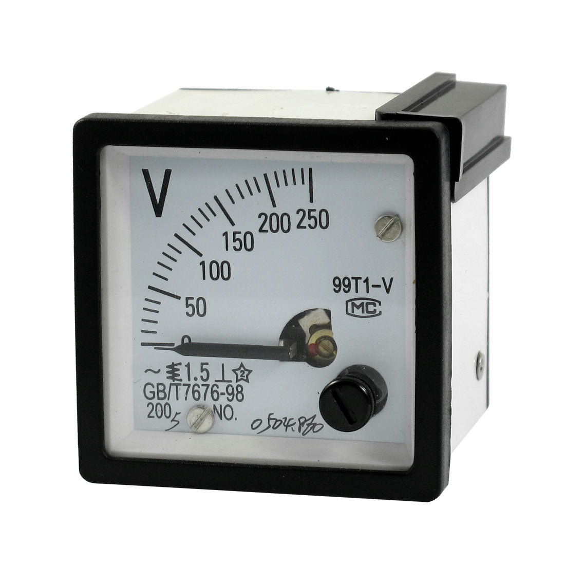 uxcell Uxcell AC 0-250V Fine Tuning Dial Panel Analog Voltage Meter Voltmeter White Black