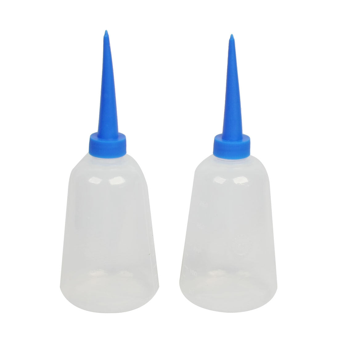 uxcell Uxcell 2 Pcs 275ML Plastic Alcohol Chemical Reagent Dispenser Bottle Clear White Blue